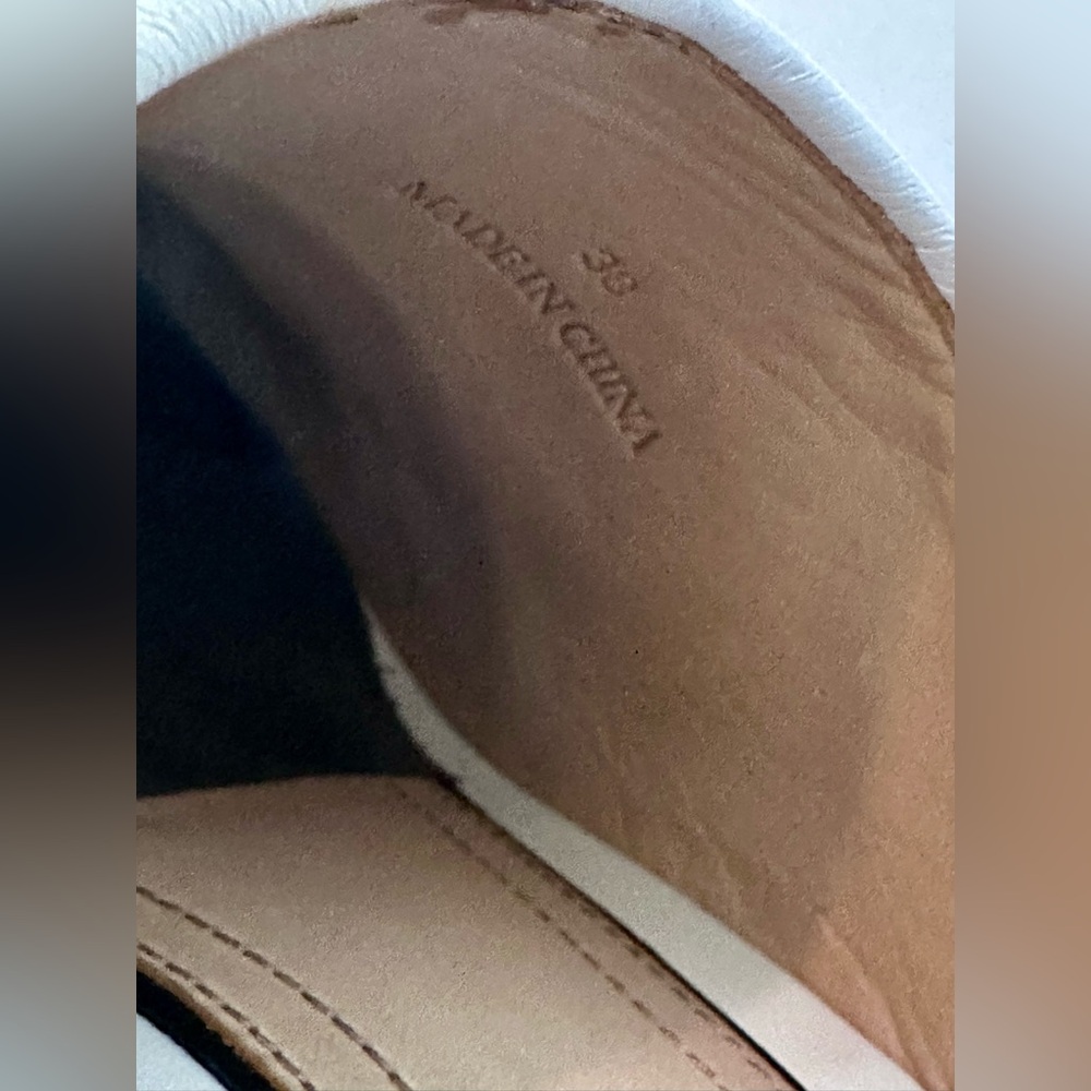 Rag & Bone Millie White Leather Heel Mule - size 38 / 8 - Picture 8 of 11